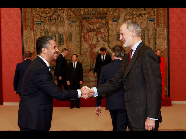 Luis Yeray asiste a la recepción del rey Felipe VI al Grupo de Ciudades Patrimonio de la Humanidad