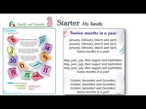 Song in Family and friends Level 3 Unit Starter _ Twelve months in a year | Let's sing karaoke!