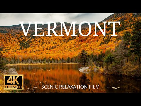 VERMONT 4K Scenic Relaxation Film | Flying Over Vermont | Cinematic Drone Movie