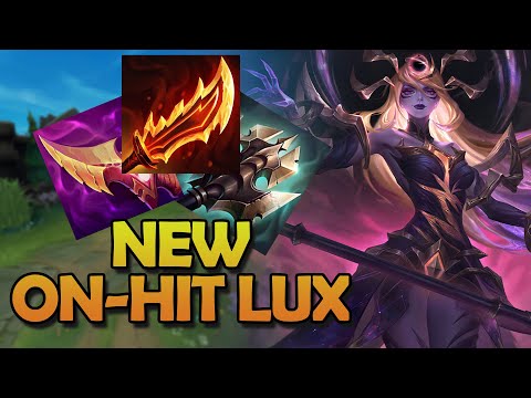 On-hit Lux Top Destroys Everyone | Attack Speed Lux Gameplay (Mid Season Update) | Drinkmore