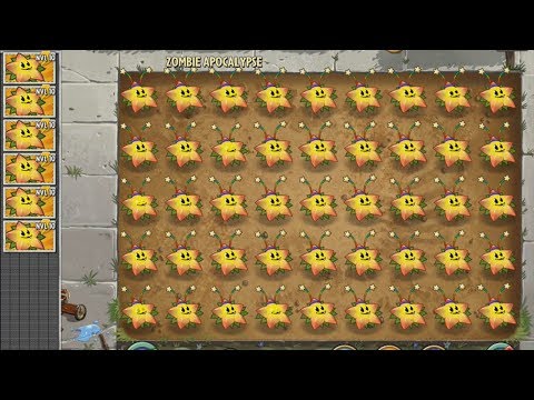 Plants vs Zombies 2 Challenge - Starfruit vs all Gargantuar