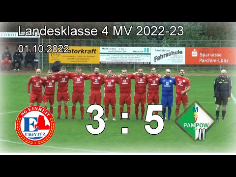 SG Einheit Crivitz vs. MSV Pampow zwei Landesklasse 4 MV 2022-23