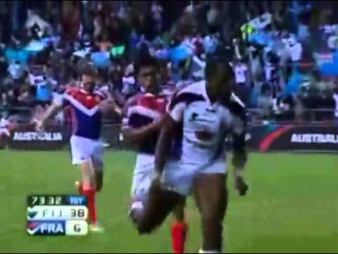 Akuila Uate Try 3 v France 2008 World Cup