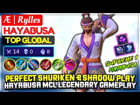 Perfect Shuriken & Shadow Play, MCL Legendary Gameplay [ Top Global Hayabusa ] Æ | Rylles - MLBB