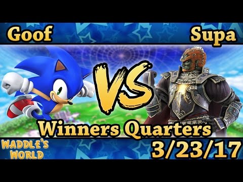 Waddle's World - Goof (Sonic) Vs. Supa (Ganon) Smash Wii U Winners Quarters