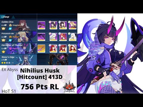 Honkai Impact 3: EX Abyss RL [413D] - Nihilius Husk [Hitcount]: 756 Pts | HoT | GD | PV
