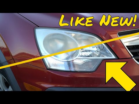 Quickly and Easily repair foggy or yellowed headlights using Mothers Mag and Aluminum Polish!