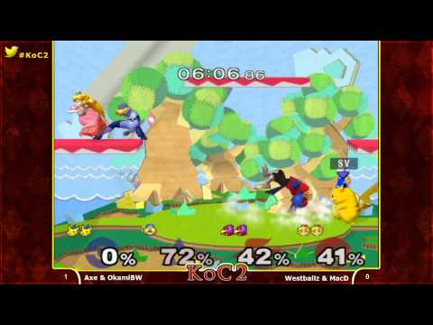 KoC2 - MacD & Westballz Vs. Axe & Okami BW - Melee Doubles Bracket