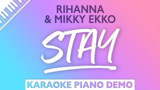 Stay - Rihanna (Piano Karaoke Version)