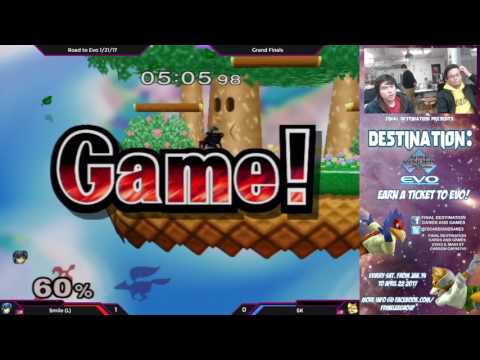 Road to EVO 1/21/16 - Smile (Marth) vs. SK (Fox) - SSBM Grand Finals