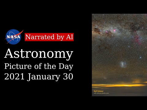 APOD: 2021-01-30 - Southern Sky from 38,000 Feet (Narrated by Emma)