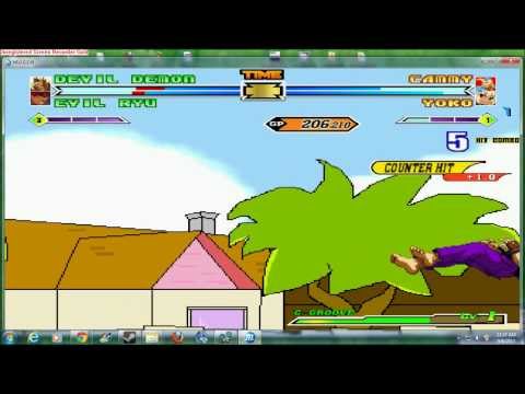 Evil Ryu and Devil Demon Ken vs Cammy and Yoko