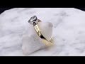 video - White Gold Modern Hammered Engagement Ring
