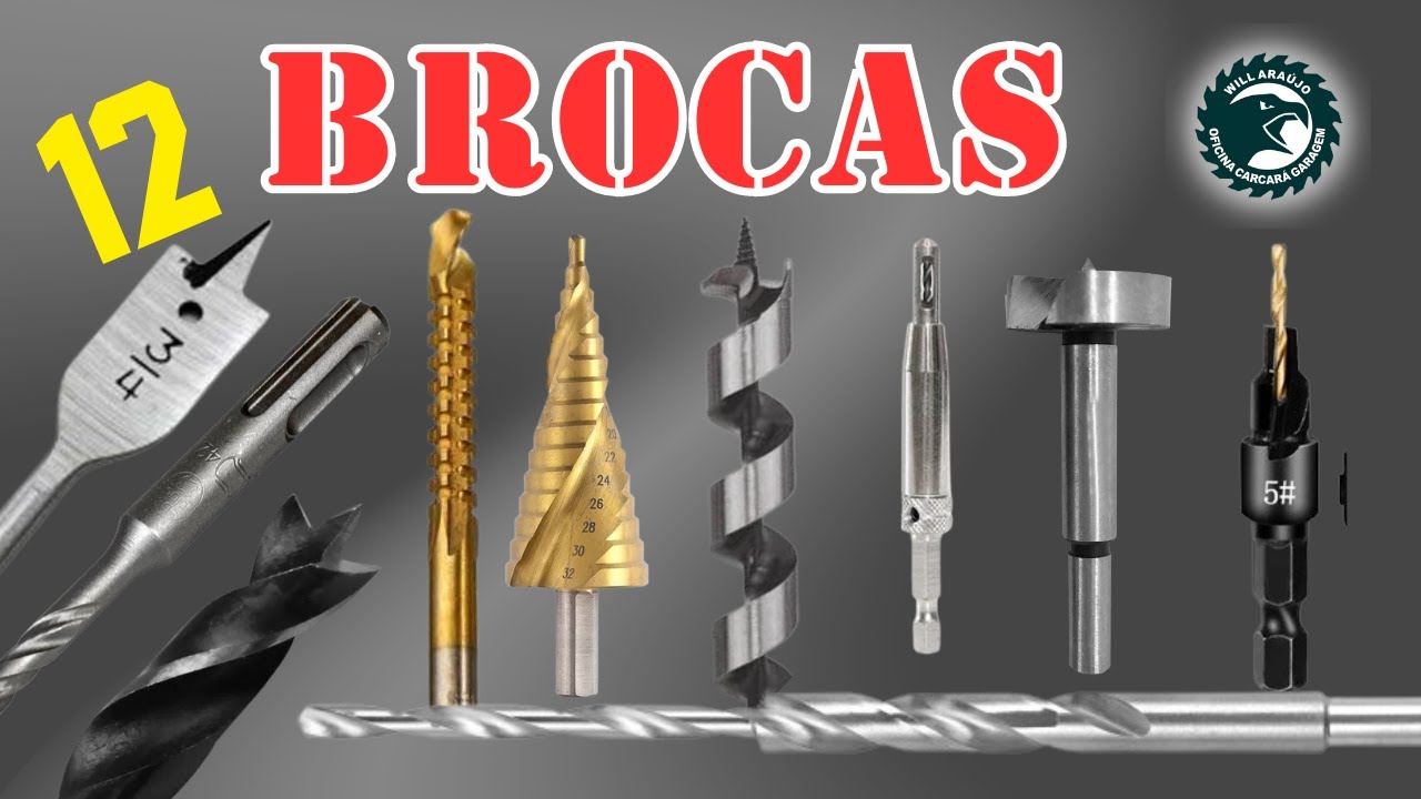 BROCAS PARA FURADEIRA - 12 tipos para ter em casa ou na oficina. Não erre mais!