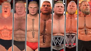 WWE 2K25 - Brock Lesnar Entrance Evolution in NJPW / WWE Games! (WWE SYM to WWE 2K25)