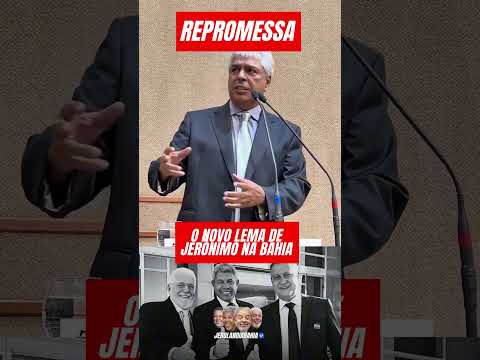 🚨 REPROMESSA: O NOVO LEMA DE JERÔNIMO RODRIGUES NA BAHIA, SEGUNDO DEPUTADO ROBINHO! 🚨