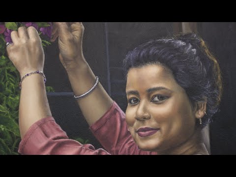 How to paint Black Glossy Hair