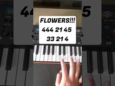 Miley cyrus Flowers (easy piano tutorial)