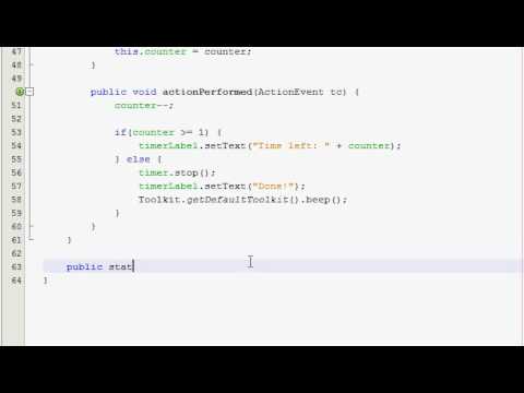 Java Gui Tutorial 30 Timer Program Part 2 Of 2