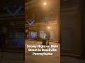 Brookville Pennsylvania Main Street Evening Snow. The historic buildings downtown looked beautiful.