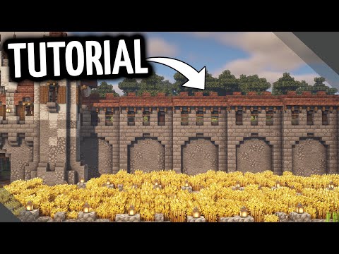 Minecraft: How to Build a Castle Walls - Kingdoms - #02 (TUTORIAL)