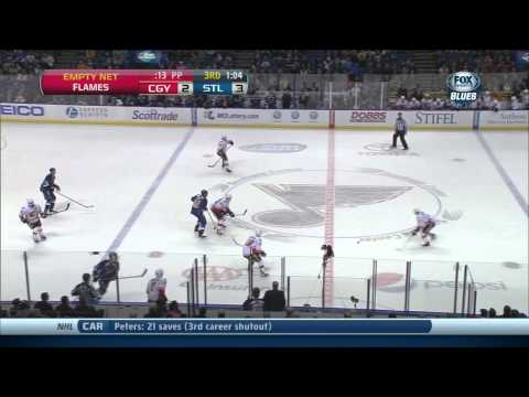 Last 3 mins of game, 3 stars. Calgary Flames vs St. Louis Blues 11/7/13 NHL Hockey.