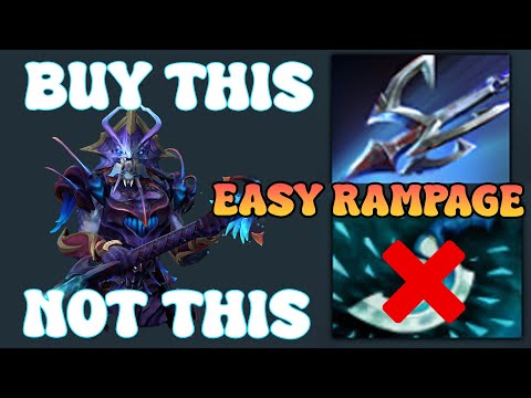 SLARDAR NEW ITEM BUILD HARPOON RAMPAGE DOTA2 7.34C