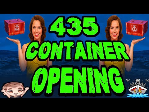 Wir öffnen 435 Container *Gib mir SCHIFFE!!!* 😱😱😱 "Container opening"⚓️ in World of Warships 🚢