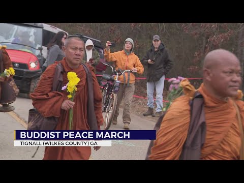 'Walk for Peace' Buddhist Monks pass through CSRA on Monday