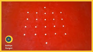 6x4 seq 30|sikku kolam|rangoli|kolam with dots@sathiya rangoli