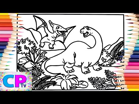 Brontosaurus and Pterodactylus Coloring Pages/Dinosaurs Coloring/Spektrem - Shine [NCS Release]