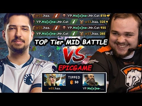 w33 [Skywrath Mage] vs NOONE [Kunkka] EPICGAME Top Tier MIDLANE BATTLE Dota 2 7.22H Pro Gameplay