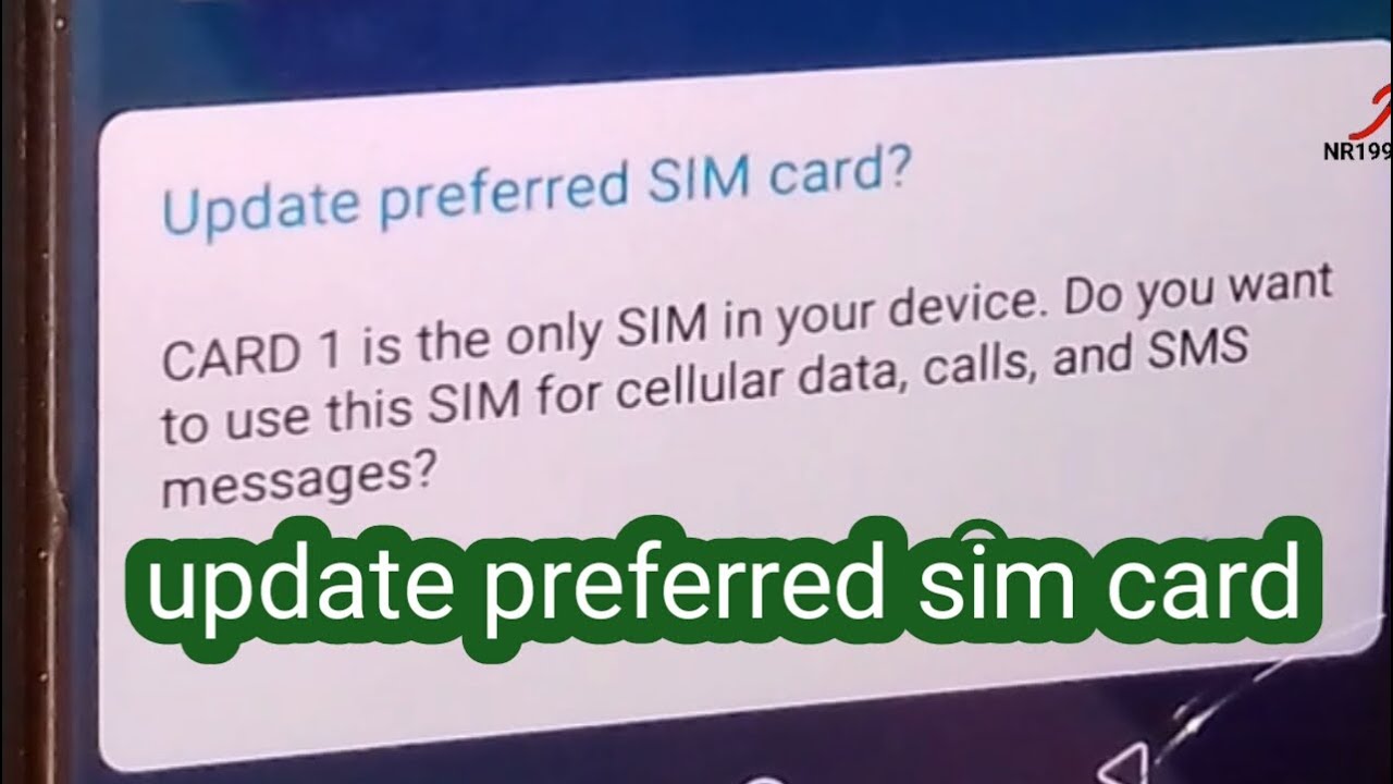 How do you update the SIM card?