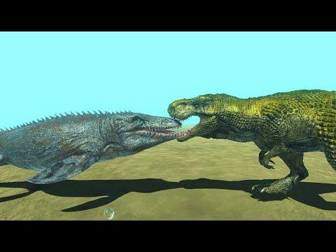 Mosasaurus vs T-Rex - Animal Revolt Battle Simulator