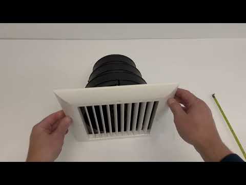 1'x1' White Plastic Exhaust Return grille*box, NO DAMPER, MXE, #81916 actual OD 11.375 in.x11.375 in.