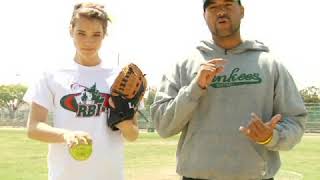 Softball Pitching: 4-Seam Fastball Grip