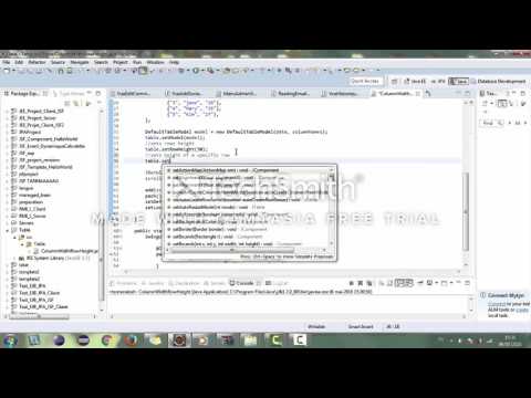 Java Jtable Setting Columns Width And Rows Height