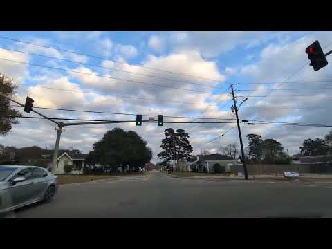 Drive along Main St and High School Ave in Columbia,  MS