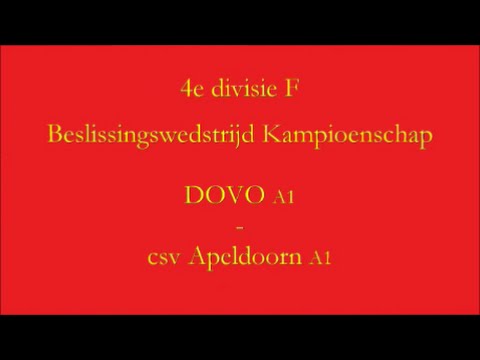 Samenvatting DOVO A1 - csv Apeldoorn A1 (beslissingswedstrijd kampioenschap)