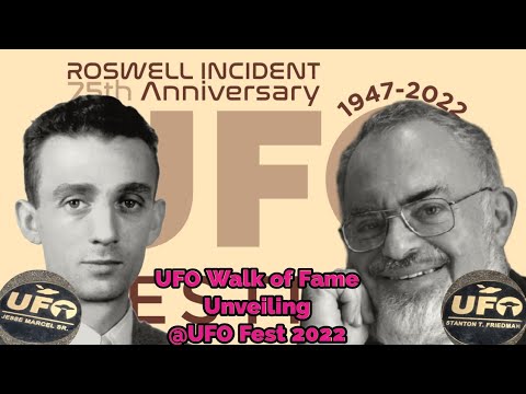 Jesse Marcel Sr and Stanton Friedman's names unveiled at UFO Walk of Fame, Roswell UFO Festival 2022