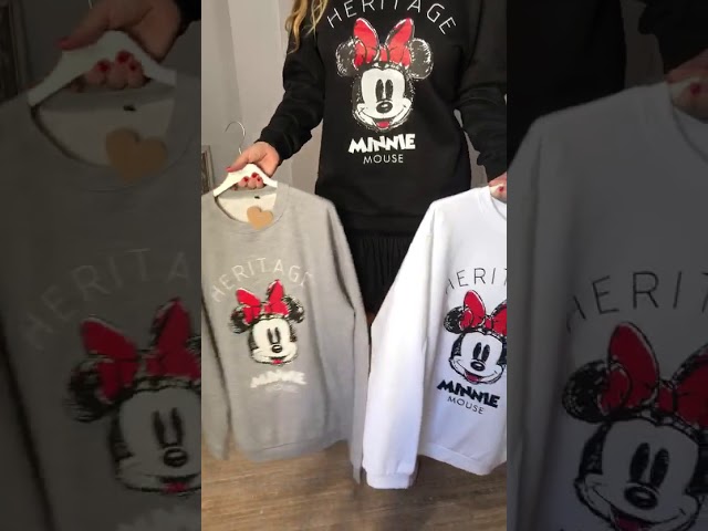Vídeo relacionado con Disney Sudadera Oversize Mujer de Forro Polar Mickey Minnie (Negro)