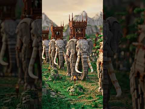 Brick-Built Mumakil March #lego #lotr #sauron