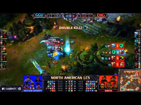 Good Game University vs. Dignitas at NA LCS week 9 - Highlights