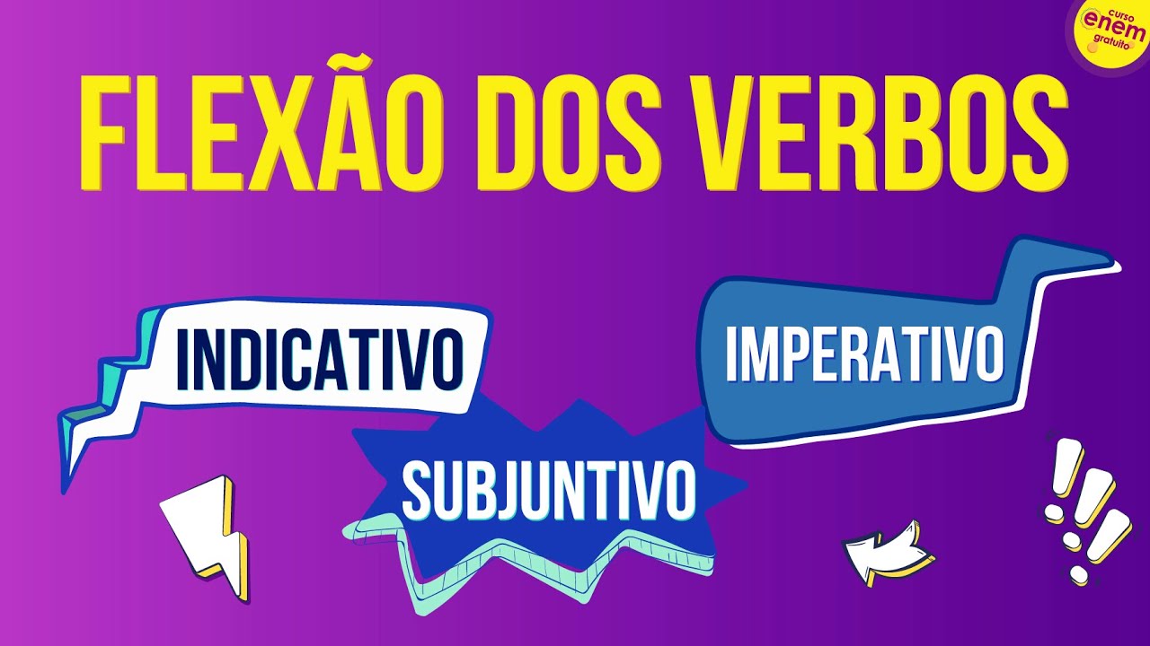FLEXÃO DOS VERBOS: INDICATIVO, SUBJUNTIVO E IMPERATIVO | Resumo de Gramática Enem. Mercedes Bonorino