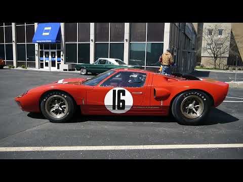 Rare 1966 GT40 startup and drive at Muncie Cars and Coffee