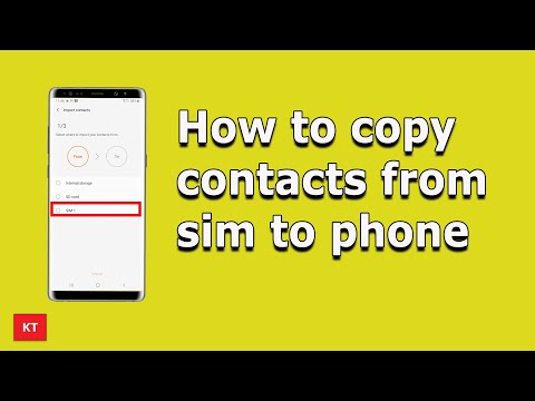 How to copy contacts from sim to phone