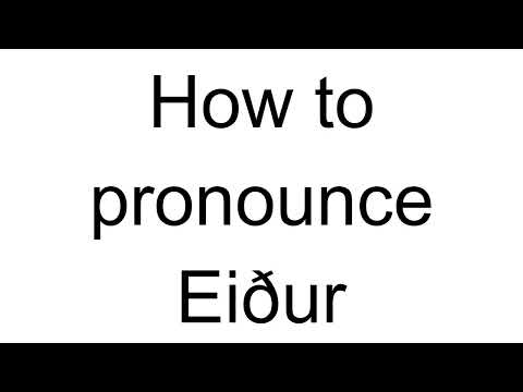 How to Pronounce Eiður (Icelandic)