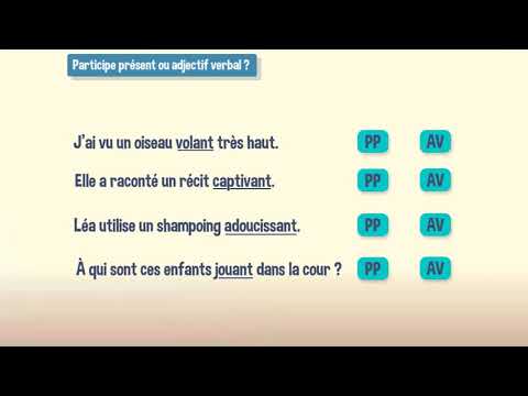Participe présent ou adjectif verbal