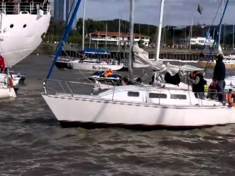 Video que muestra el accidente en la partida de la Fragata Libertad