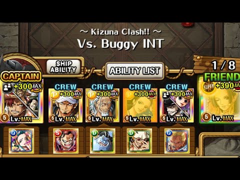 OPTC Kizuna Buggy vs Int (Red Hair Pirates and v3 Boa) 300 mil+